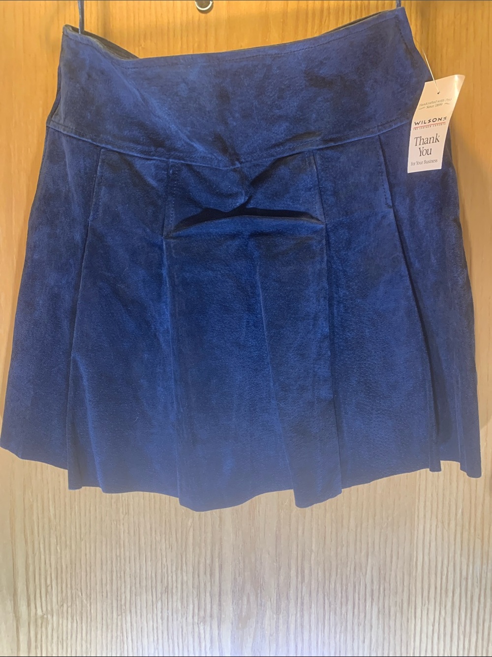 New! Wilson’s Leather Royal Blue Suede Skater Skirt - Size 4 - Rare!
